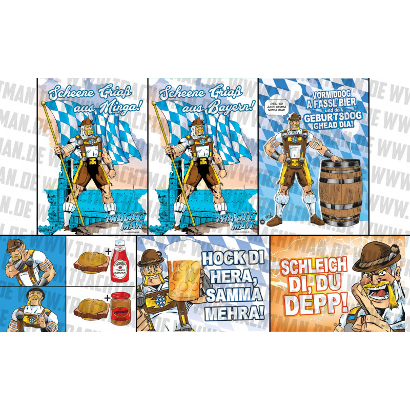 TRACHT MAN POSTKARTEN
